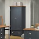 image 1 of Core Products Dunkeld 2 Door, 1 Drawer Wardrobe - Midnight Blue, H190.0cm x W90.0cm x D55.0cm Blue