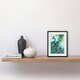 image 2 of Peacock Bird Folk Art Watercolour Painting 9x7" Black Framed Wall Art Print