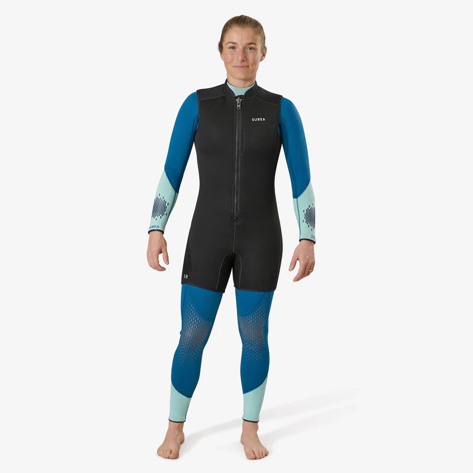 image 1 of Decathlon Neoprene SCD Scuba Diving Shorty Oversuit 5.5 mm