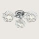 image 3 of ValueLights 3 Way Chrome And Clear Acrylic Jewel Intertwined Rings Design Ceiling Light | Chrome