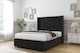 image 3 of Sloomy Dior Black Plush Divan Bed Base 2 Drawers Foot-End With 54 Inch Wingback Headboard | Black | Black | Double | 1