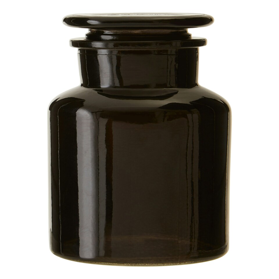 image 1 of Apothecary Black Glass Reagent Bottle