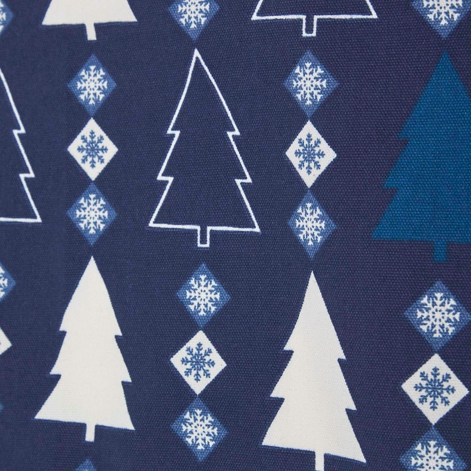 image 1 of Homescapes Blue Winterland Christmas Apron | Blue | One Size