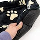 image 3 of Actiaspet - Small Faux Fur Dog/Puppy Pawprint Cage Bed (24")