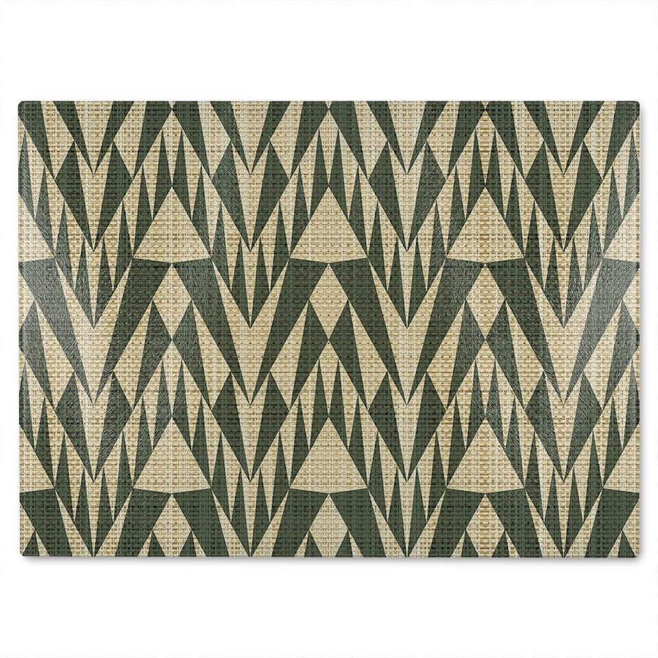 image 1 of Geo Pattern Glass Chopping Board | Multi
