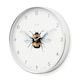 image 2 of Acctim Bee Wall Clock Quartz Chrome Effect Foil Embossed Arabic Dial 30cm Chrome | White