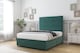 image 2 of Sloomy Texas Emerald Plush Divan Bed With Mattress No Drawers With 26" Strutted Headboard 4'6 Double | Green | Emerald | Double | 1
