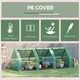 image 4 of Outsunny Mini Greenhouse Garden Planter Zipper Doors Portable 270 x 90 x 90cm