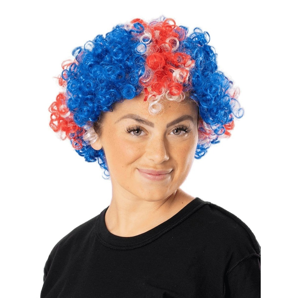 Bristol Novelty Union Jack Wig - Blue/Red/White - One Size (UTBN4388) One Size