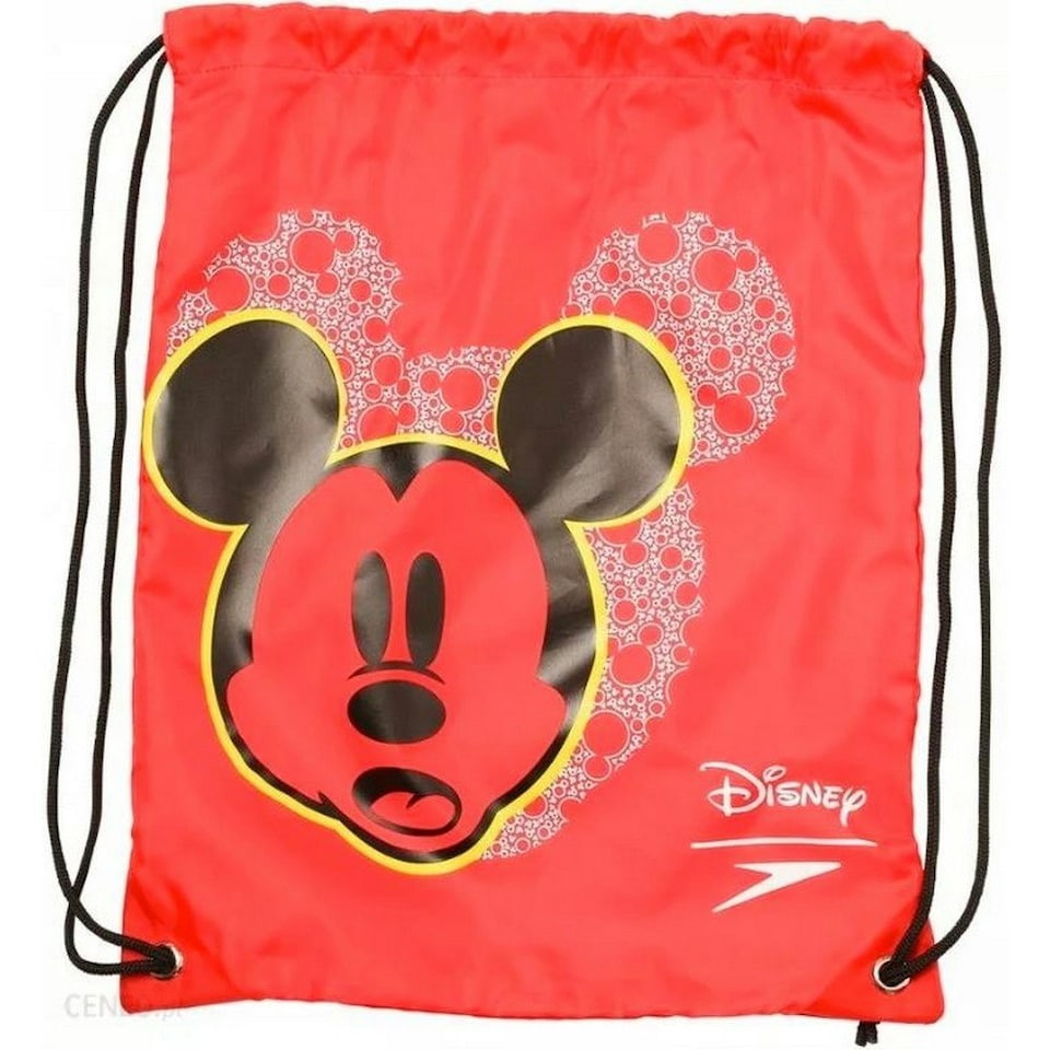 image 1 of Disney Mickey Mouse Speedo Drawstring Bag - Red/Black - One Size Red | One Size