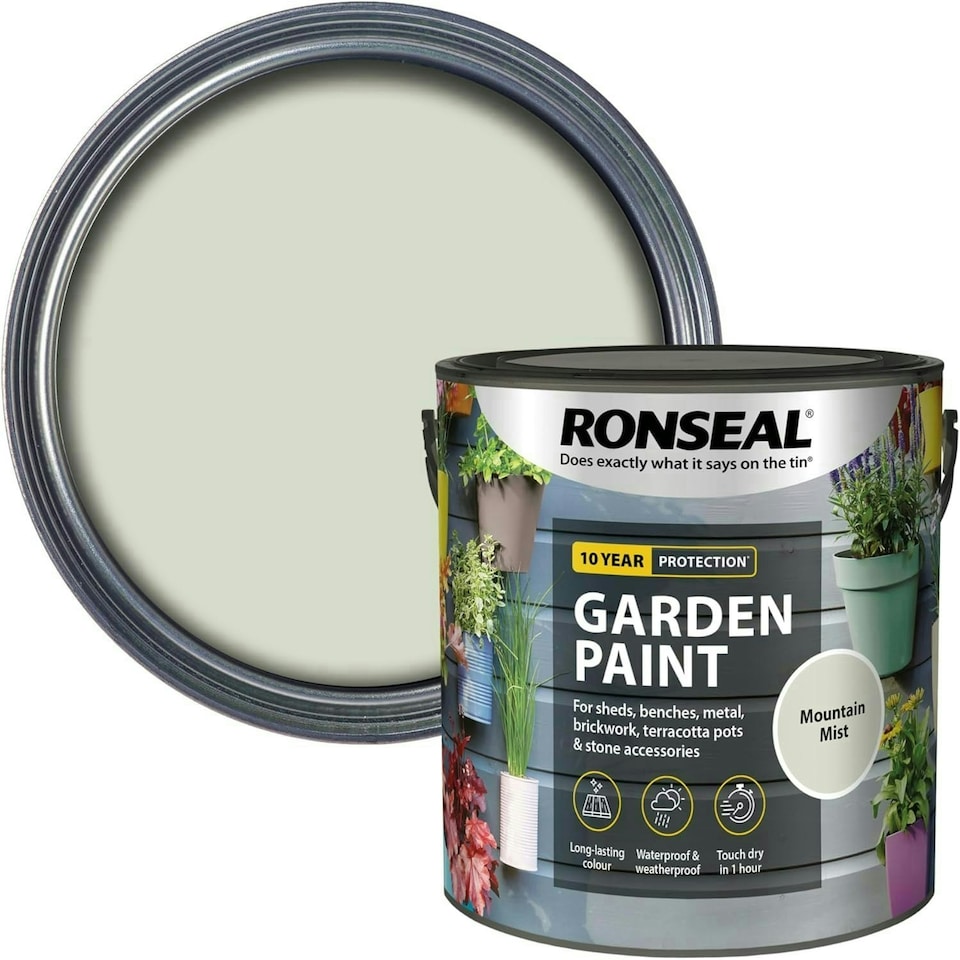 image 1 of Ronseal Garden Paint 2.5L Mountain Mist