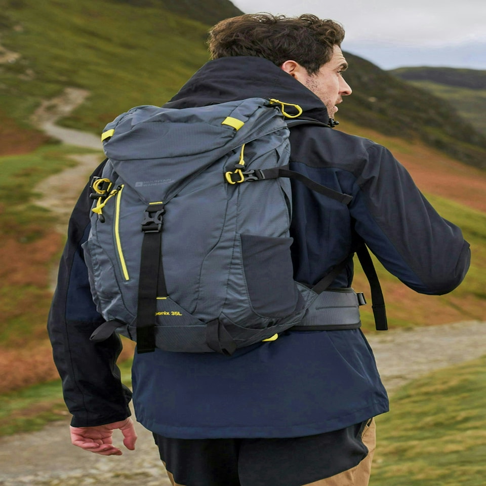 image 1 of Mountain Warehouse Phoenix Extreme Backpack Waterproof Rain Cover Hiking Bag Grey