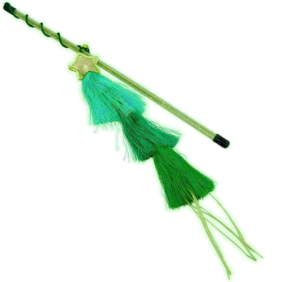 image 1 of Cat Kitten Christmas Gift Tassel Tree Teaser Interactive Chaser Play Toy Present