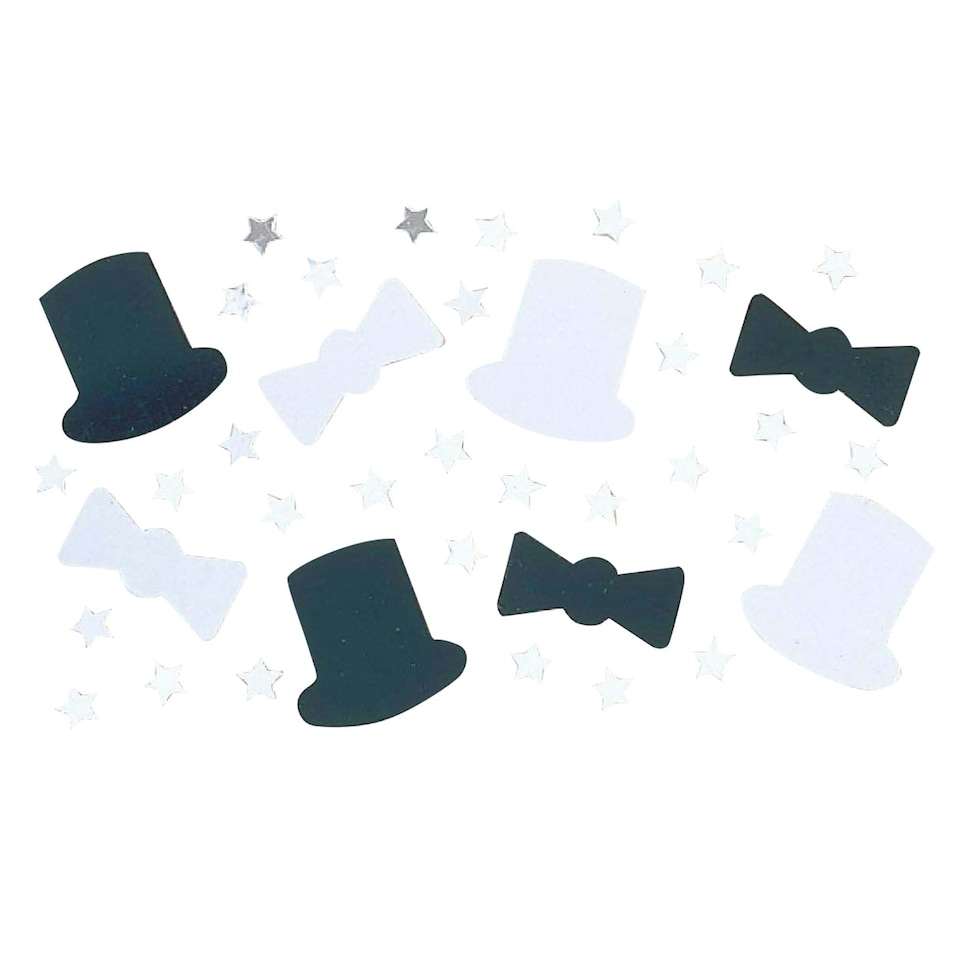 image 1 of Amscan Top Hat Metallic Confetti - Multicoloured - 14g
