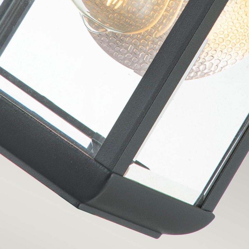 image 1 of Byron Outdoor Wall Lantern Graphite with Pewter Reflector IP44