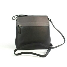 Eastern Counties Leather Womens/Ladies Opal Leather Handbag - Black/Dark Grey - One Size | Black