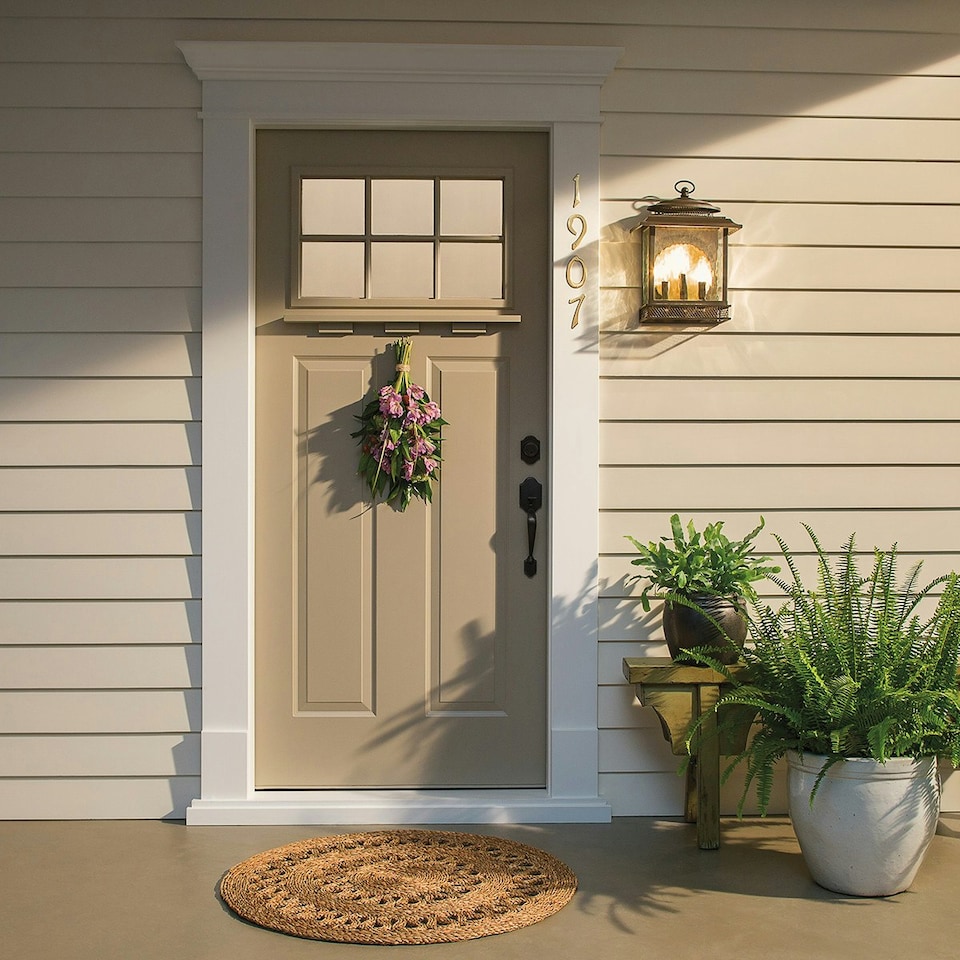 image 1 of Pettiford 3 Light Outdoor Large Wall Lantern Light Olde Bronze, E14