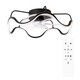 image 1 of ValueLights Infinity Black Wave Integrated LED Ceiling Fan & Remote