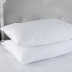 image 1 of Quilted Pillow Pair Soft Microfibre Cover Hollowfibre Filling Non Allergenic