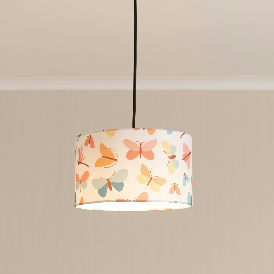 image 1 of ValueLights Kids Butterfly Easy Fit Ceiling Light Shade - Bulb Included