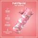 image 4 of Leak Proof Slim Water Bottle, Vacuum Insulated, 500ml (17oz) | Pink | Unicorn Rainbows | One Size