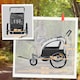 image 7 of HOMCOM 2 Seat Bike Trailer with 5 Point Harness, for 18+ Months, Black | Black | Black