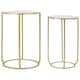 image 1 of Avantis Set Of 2 Tall Side Tables Gold
