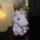 image 2 of 24cm Plush White Unicorn with Sparkly Pink Horn and Hooves