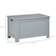 image 7 of HOMCOM Storage Box Toy Chest Cabinet Unit Organizer with Safety Hinges White
