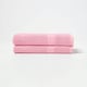 image 1 of Homescapes Turkish Cotton Bath Towel Set of 2 - Pink | Pink | Bath towel | 2