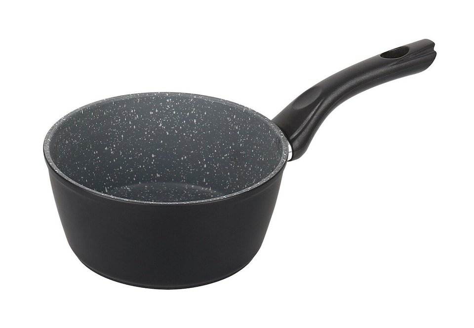 image 1 of Forgecross 16cm Non-Stick Aluminium Milk Pan (Black)