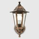 image 2 of ValueLights Mayfair Antique Brass Outdoor Security Wall Light Lantern