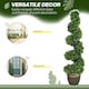 image 4 of HOMCOM Set of 2 Decorative Artificial Plants with Lavender and Pot, 115cm 