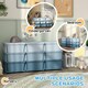 image 5 of HOMCOM Kids Storage Units with Drawers 3 Tier Chest Dresser Tower Blue | 113 x 37 x 56.5 cm