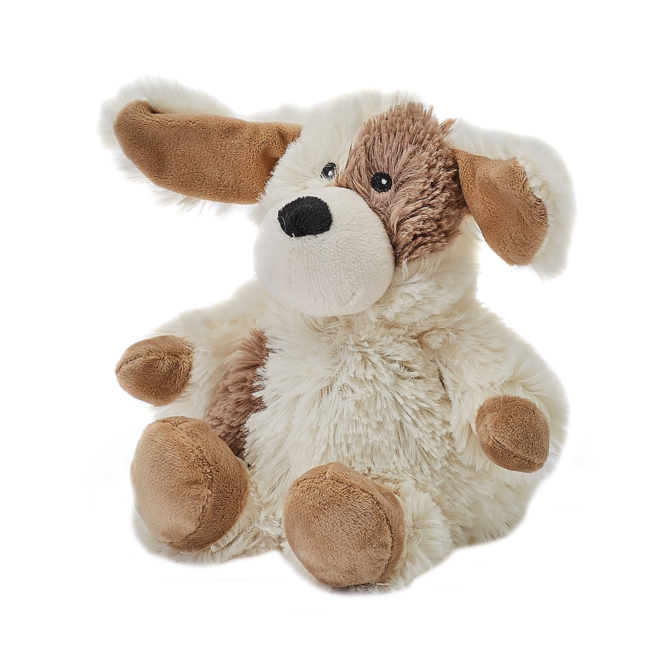image 1 of Warmies Junior Puppy Microwavable Plush, Weighted Teddy Slightly Scented with Dried French Lavender for Anxiety and Relaxation, Microwavable