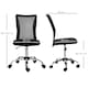 image 3 of Vinsetto Office Chair, Armless Desk Chair, Adjustable Computer Swivel Chair with Rolling Wheels and Mesh Back for Home Work Study, Black
