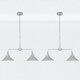 image 1 of First Choice Lighting Set of 2 Maxwell Flint Grey Chrome 2 Light Bar Ceiling Pendant Lights Grey | Grey