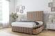 image 4 of Sloomy California Mink Plush Divan Bed Base 2 Drawers Right Side With 26 Inch Strutted Headboard & 12 Inch Matching Footboard | Brown | Mink | Double | 1