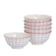 image 1 of Nicola Spring Hand-Printed Cereal Bowls - 16cm - Purple - Pack of 6 | Multi | Multi