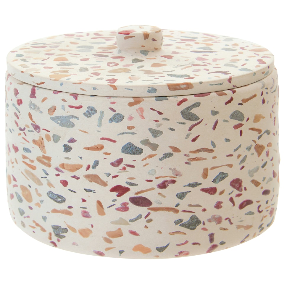 image 1 of Gozo Concrete Terrazzo Cotton Jar