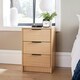 image 5 of Bedside 3 Drawer Storage Oak Effect Clothing Nightstand Organiser Bedroom Table