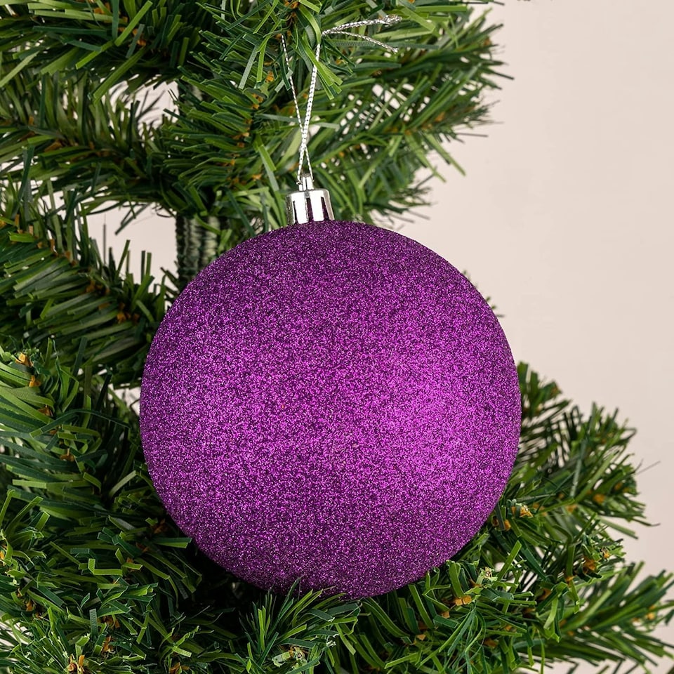 image 1 of 6 Purple Baubles - 10cm