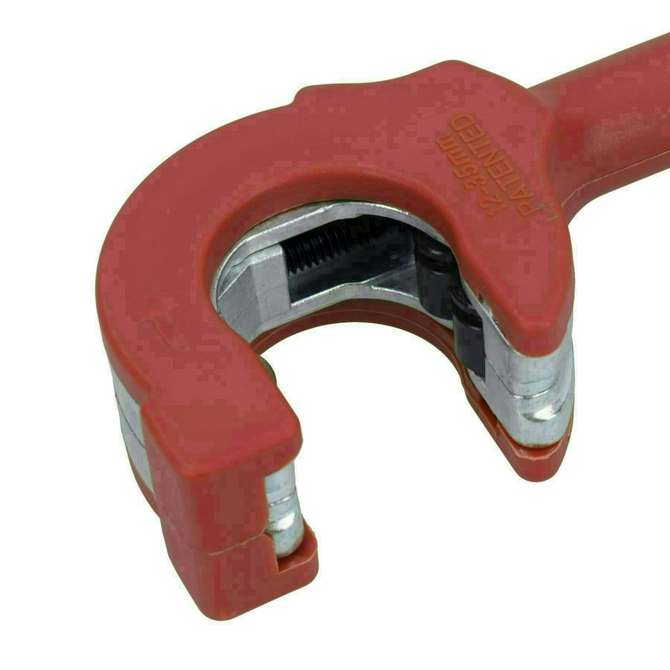 image 1 of Adjustable Ratchet Action Copper Inox Tube Pipe Cutter One Handed 12 - 35mm