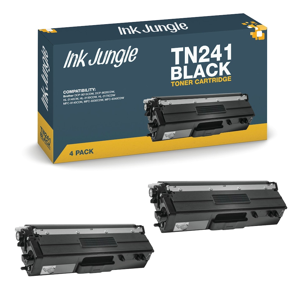 image 1 of 2x Compatible Brother TN241 Black Toner Cartridges Black