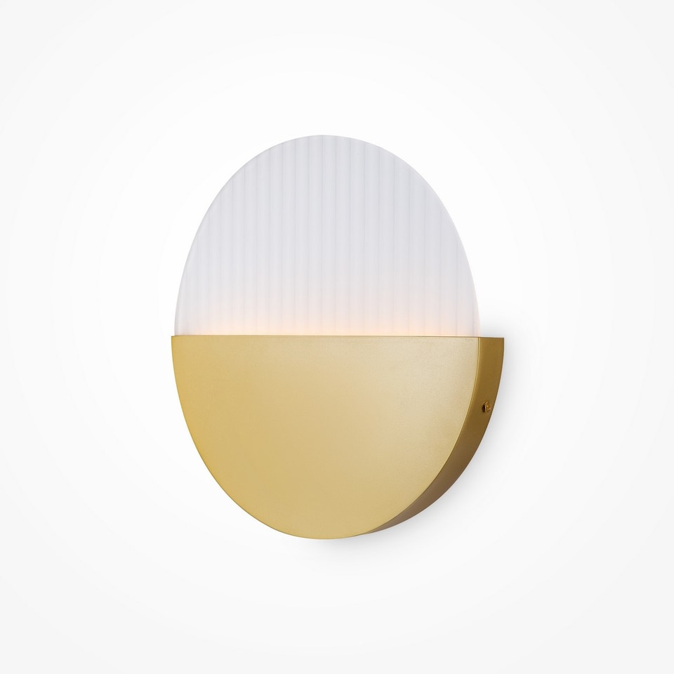 image 1 of Jupiter Modern Integrated LED Wall Lamp Brass 3000K 200lm White Shade