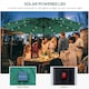 image 3 of Outsunny 2.67m Patio LED Umbrella with Tilt/Crank 8 Ribs Green