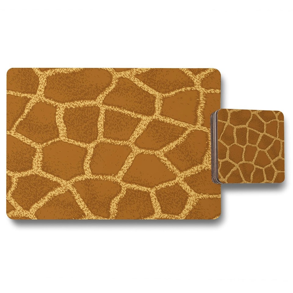 Giraffe Print (Placemat & Coaster Set)
