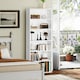 image 8 of HOMCOM 6 Tier Bookshelf, Freestanding Bookcase with Adjustable Shelves, Display Storage Unit for Living Room, Bedroom, Study, 60 x 24 x 158.5 cm, White | White | White