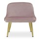 image 1 of Interiors by Premier Dusky Pink Velvet Dining Chair, Mid-Century Modern Pink and Gold Velvet Dining Chairs, Luxury Dining Chair