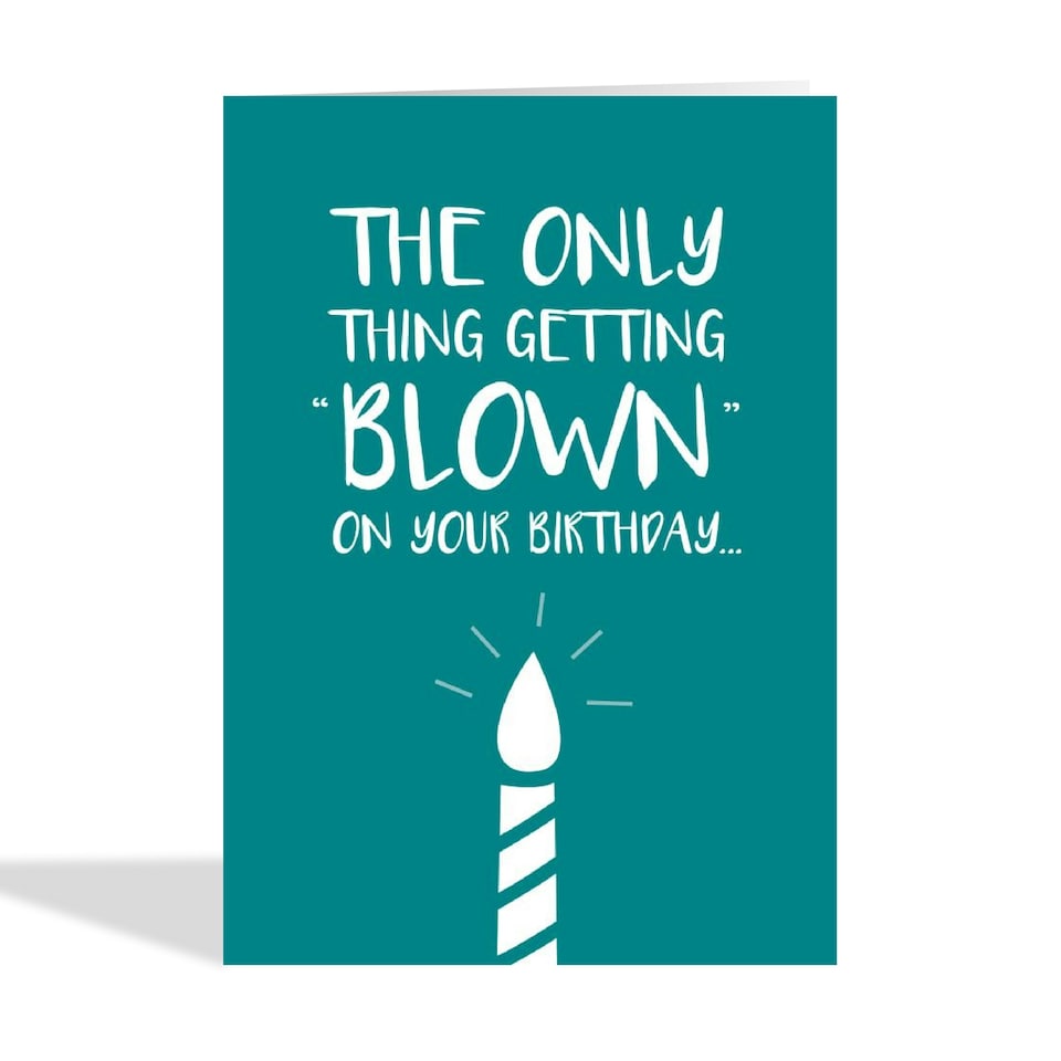 image 1 of Rude Candle Blow Birthday Card
